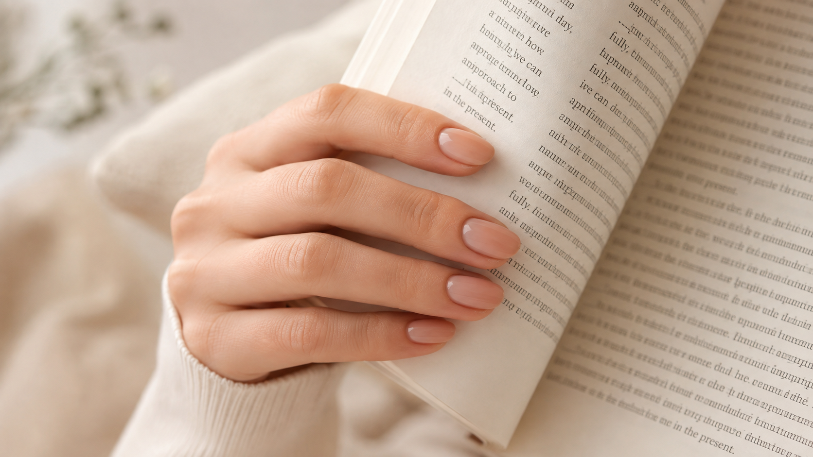 Clean Short Almond Nude Nails Low Maintenance